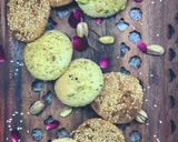 A picture of step 7 of Barazek (Pistachios and sesame cookies).
