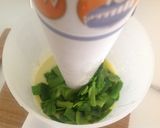 A picture of step 5 of Linguine Risottate with Calamari on Zucchini Cream.