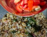 A picture of step 4 of Rajasthani style Papad sabji.