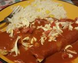 A picture of step 6 of Sweet Red Enchiladas 🍽♥️.