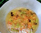 A picture of step 4 of Rava/ Semolina Upma with Winter Veggie and Chutney.