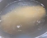 A picture of step 1 of Leftover Salmon-Mushroom Fettuccine Alfredo.
