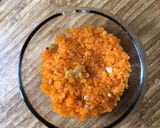 A picture of step 3 of Motichoor Laddu, Jalebi & Shrikhand Parfait.