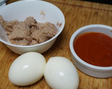 Foto del paso 4 de la receta: Berenjenas rellenas de atún y huevo duro