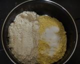 A picture of step 1 of Cornmeal Poori.