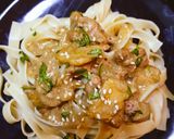 A picture of step 10 of Beef Stroganoff.
