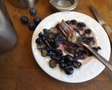 Foto del paso 1 de la receta: Vermut- gin con arándanos azules