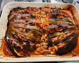 Une image de l'étape 14 de Éventails d'aubergine italienne aux deux jambons, tomates et girolles.