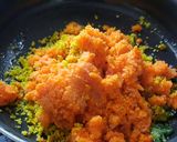 A picture of step 3 of Carrot thoran (kerala style).