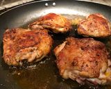 A picture of step 1 of Lemon butter rosemary and spinach chicken thighs.