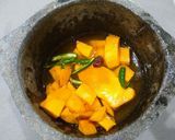 A picture of step 2 of MAMBHAZHA PULISERY / MANGO CURRY.