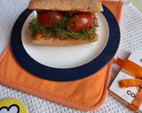 Φωτογραφία βήματος 3 της συνταγής Ciabatta σάντουιτς με πικάντικη τονοσαλάτα, μελιτζάνα, κολοκυθάκι και ντοματίνια