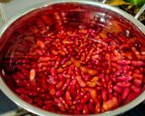 A picture of step 1 of African style Rajma with Nsima and peri peri sauce.