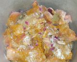 A picture of step 2 of Turmeric fried rice and fried chicken.