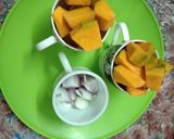 A picture of step 1 of Homemade Pumpkin Clear Soup.