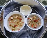 Hình bước làm 2 của món Cháo yến bí đỏ cá hồi