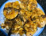 Hình bước làm 2 của món Cá ngừ bò sốt teriyaki