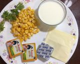 A picture of step 1 of Carrot and Corn Open Sandwich.