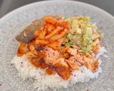 A picture of step 1 of Salmon and rice 🍚 🐠.