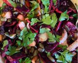 A picture of step 3 of Red cabbage, fennel and apple salad - vegan.