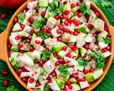 A picture of step 7 of Zesty Pomegranate & Guava Fruit chaat.