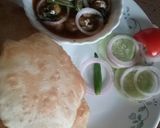 A picture of step 4 of Chole with stuffed bhature.
