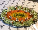 Une image de l'étape 10 de Salade de courgette, carottes et poivrons jaunes au surimi et ciboulette fraîche.