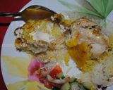 A picture of step 24 of Persian upside down rice (Tahchin-e Morgh).
