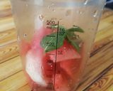 A picture of step 2 of Watermelon Mint Refresher.