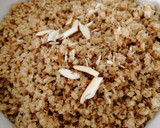A picture of step 4 of Leftover roti Churma lodoo.