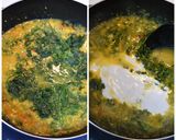 Foto langkah ke 4 dari resep Daun Ubi & Udang Masak Lemak Tempoyak.