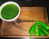 A picture of step 4 of Green Chutney 💚.