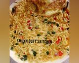 A picture of step 5 of Indomie with veggies.