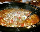 A picture of step 4 of Stuffed Pepper Soup.