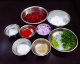 A picture of step 1 of Pomegranate Raita.