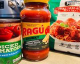 A picture of step 1 of Quick Italian Meatball Soup with Spaghetti.