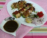 A picture of step 5 of Saunfia grilled paneer with mint chattny.