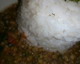 A picture of step 4 of Rice with green grams.