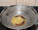 A picture of step 3 of Lauki red amaranth dry sabzi.