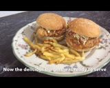 A picture of step 8 of Zinger burger recipe restaurant style.