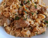 Foto del paso 11 de la receta: Arroz de pollo especiado y butifarra con ceps