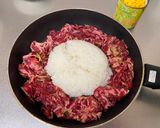 A picture of step 2 of Beef Rice on the Family Dinner Table.