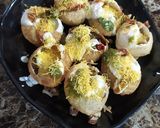 A picture of step 5 of Dahi puri chaat.