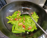 澎湖火燒蝦炒碗豆(簡單料理)的食譜步驟3照片