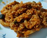 Foto del paso 4 de la receta Arroz con calamares y chorizo
