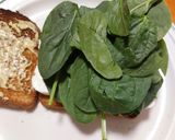 A picture of step 1 of Cheese Sandwich with Spinach and Mushrooms.