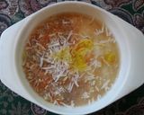 Foto langkah ke 7 dari resep Mpasi 4⭐ 9M+ Nasi tim kuah sayur 🍚🐥🥕🧀🍾.