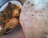 A picture of step 7 of Bhindi chicken with chapati. #desimeal.