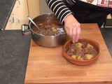 Ternera estofada con setas