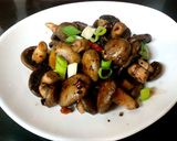 A picture of step 3 of My Chilli Tasting Mushrooms, ❤.